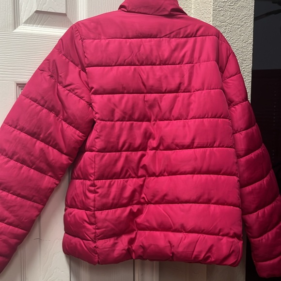 Kids hot pink puffer jacket MED - Picture 6 of 6